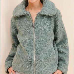 BDG Theo Fleece Teddy Jacket from Urban Outfitters UO